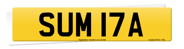 Registration number SUM 17A